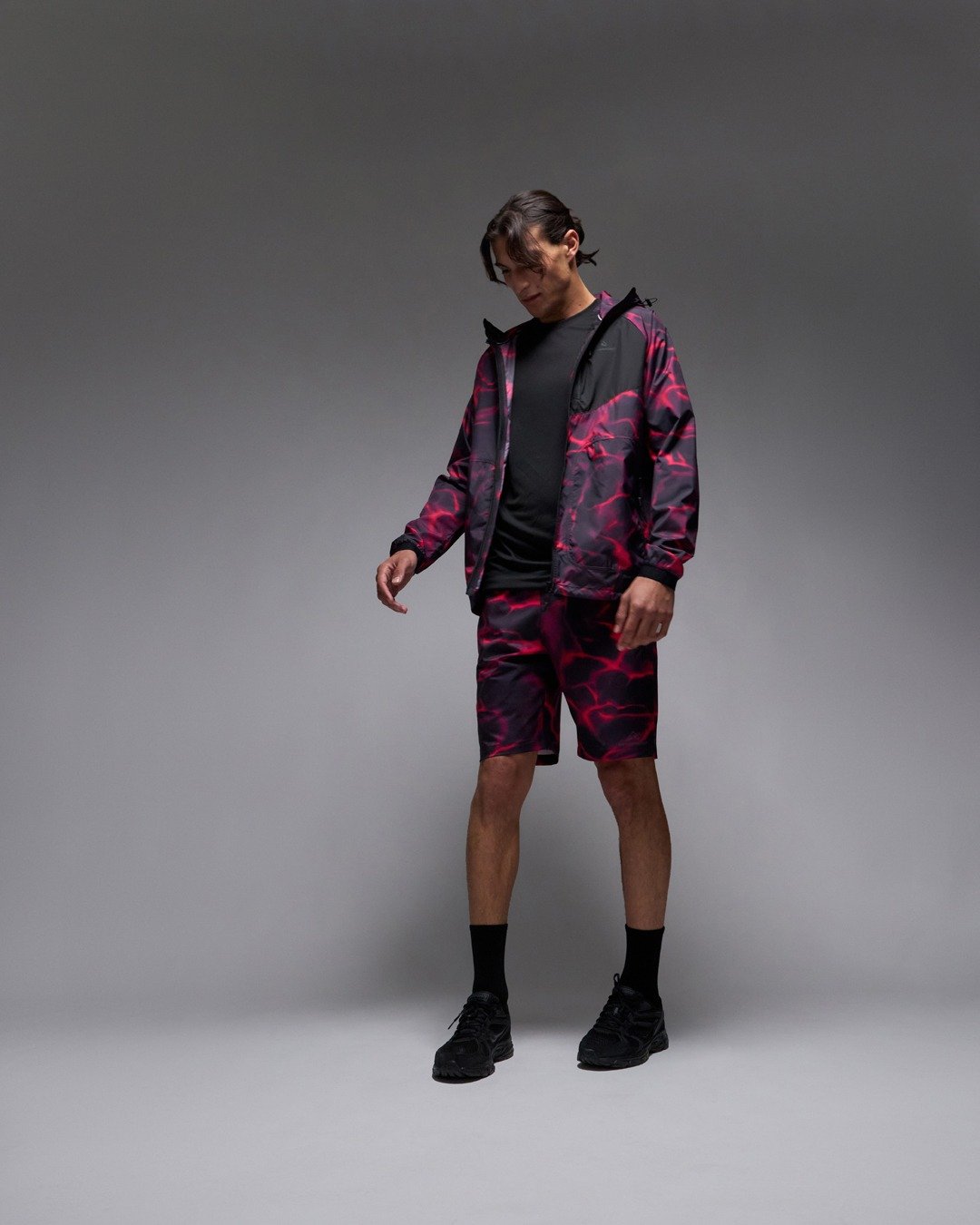 Short Serramont Wave - Noir/Rouge