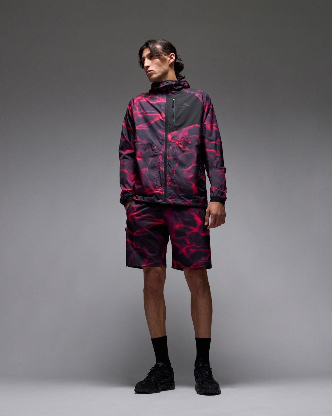 Short Serramont Wave - Noir/Rouge