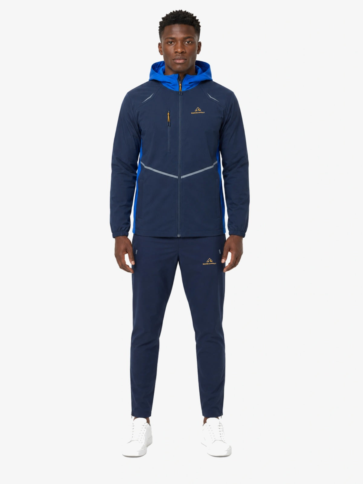 Pantalon de survêtement Running Serramont Velocity - Bleu/Orange