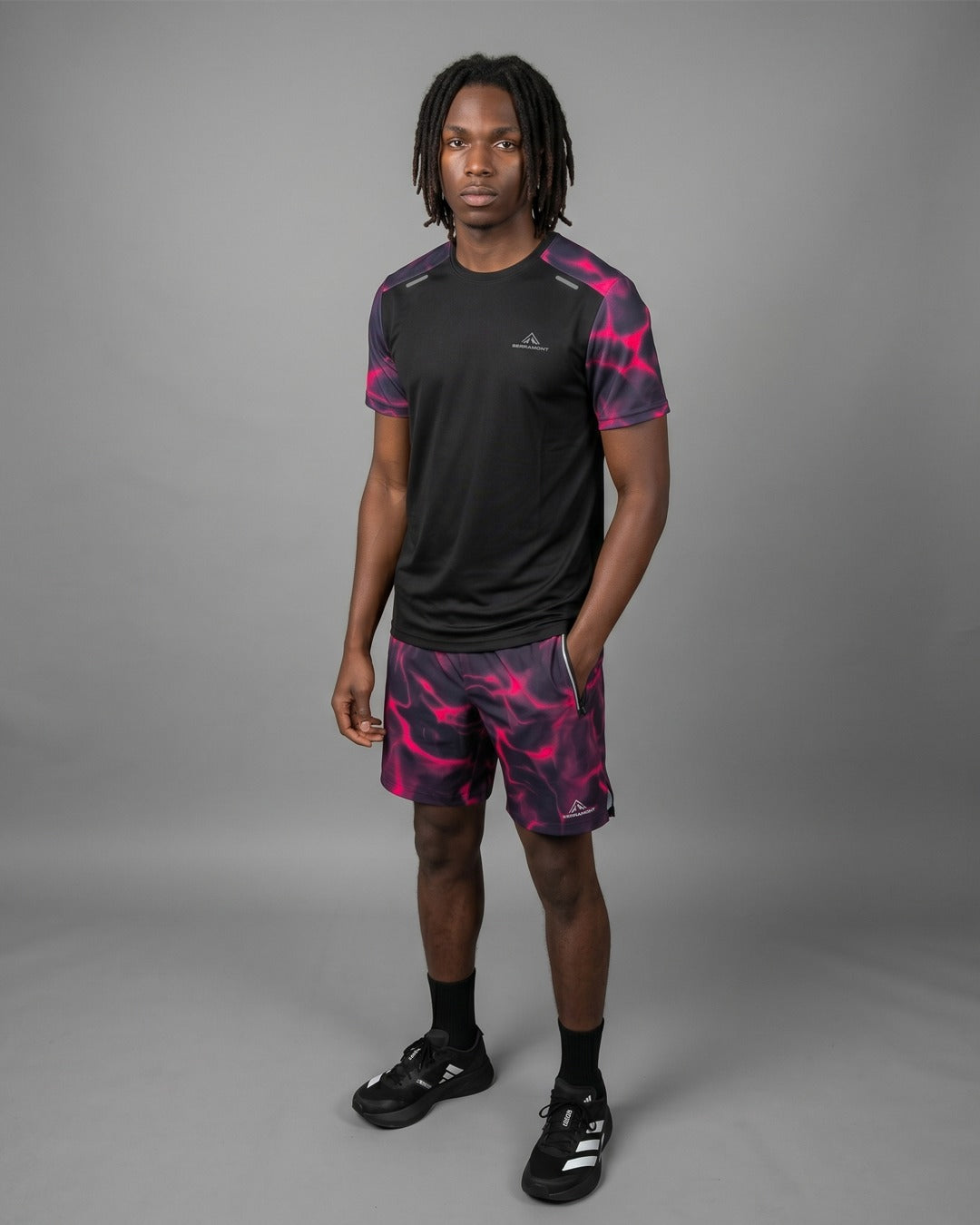 T-shirt Serramont Wave - Noir/Rose