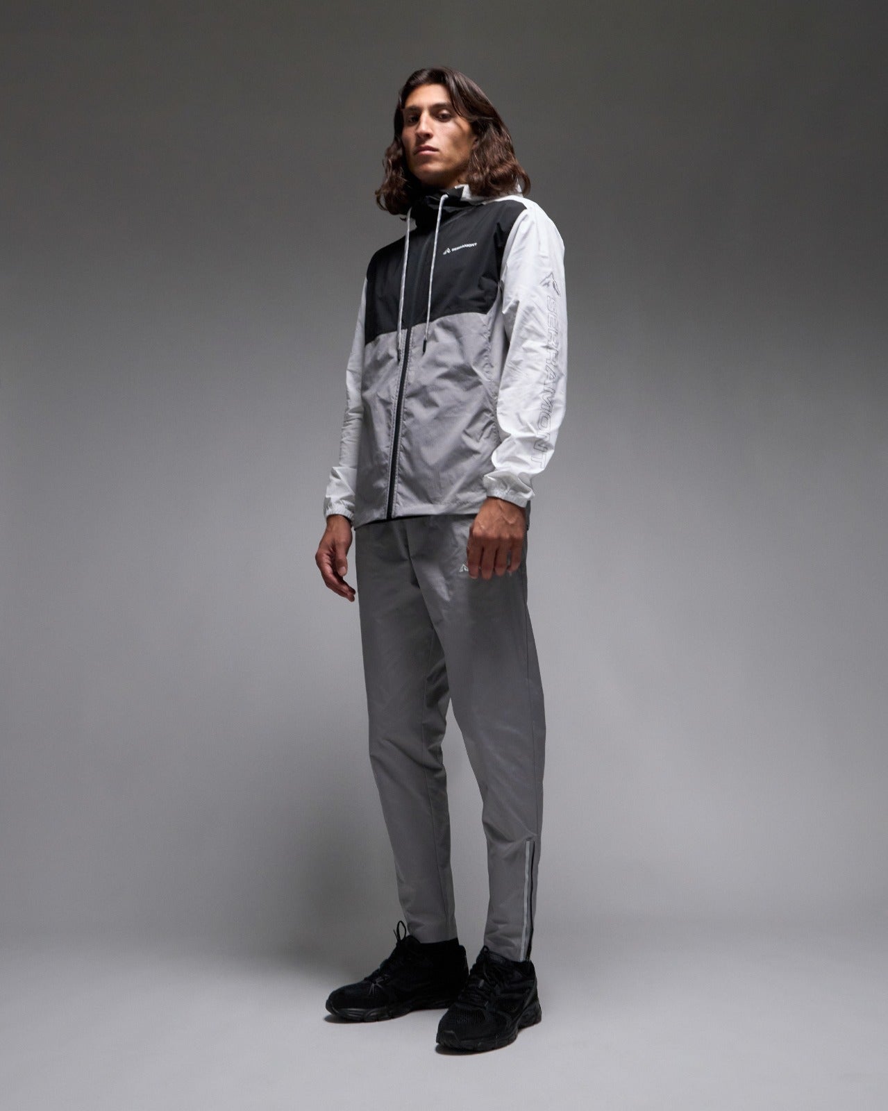 Pantalon de survêtement Running Serramont Thermodrive - Gris/Blanc/Noir