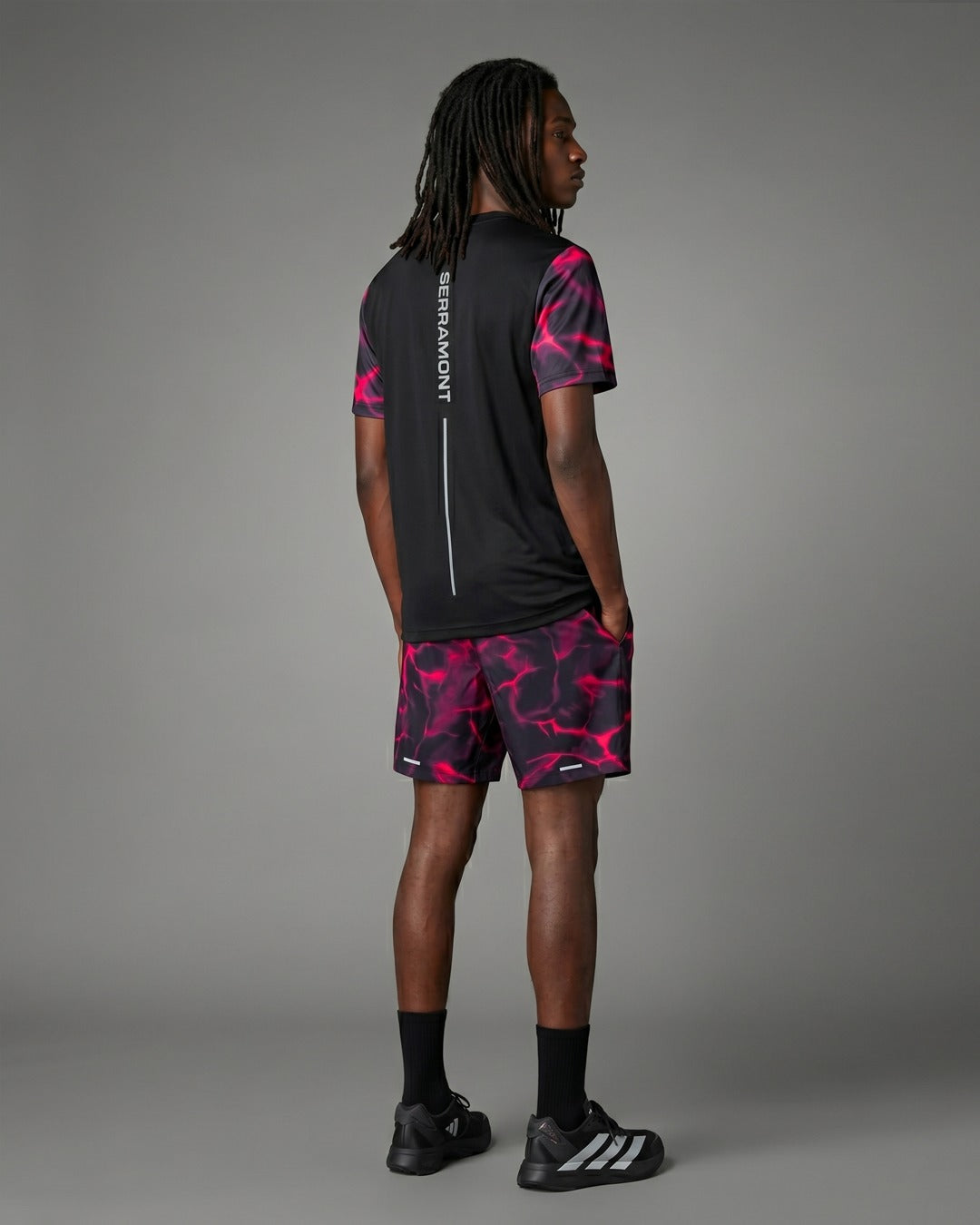 Short Serramont Wave - Noir/Rose