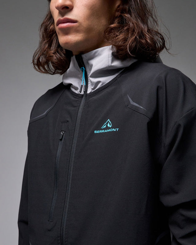 Veste de survêtement Running Serramont Velocity - Noir